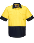 Portwest Hi-Vis Two Tone Lightweight Short Sleeve Closed Front Shirt (MC802)