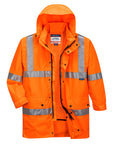 Portwest Argyle Full Hi-Vis Rain Jacket with Tape (MF306)