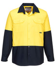 Portwest Hi-Vis Two Tone Lightweight Long Sleeve Shirt (MS801)