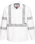 Portwest Taped Night Cotton Drill Shirt White (MX303)