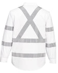 Portwest Taped Night Cotton Drill Shirt White (MX303)