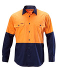 Hard Yakka Koolgear Hi-visibility Two Tone Cotton Twill Ventilated Shirt Long Sleeve (Y07558)