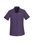 Biz Care Womens Florence Daisy Print Short Sleeve Shirt (CS948LS)
