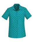 Biz Care Womens Florence Daisy Print Short Sleeve Shirt (CS948LS)