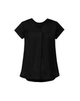 Biz Corporate Womens Kayla V-neck Pleat Blouse (RB967LS)