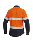 Hard Yakka Women'S Shieldtec Fr Hi-Visibility Two Tone Open Front Long Sleeve Shirt With Fr Tape (Y04050)