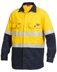 Hard Yakka Shieldtec Fr Hi-Visibility Two Tone Open Front Long Sleeve Shirt With Fr Tape (Y04350)