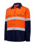 Hard Yakka L/Sl Hi Vis L/Weight 2 Tone Ventilated Shirt W/Tape (Y08805)