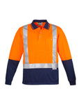 Syzmik Mens Hi Vis Spliced Polo -Long Sleeve Shoulder Taped- (ZH234)