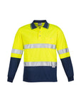 Syzmik Mens Hi Vis Spliced Polo - Long Sleeve Hoop Taped- (ZH235)