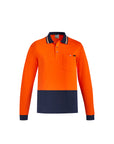 Syzmik Mens Hi Vis Cotton Long Sleeve Polo- (ZH430)