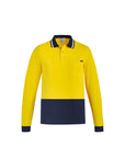 Syzmik Mens Hi Vis Cotton Long Sleeve Polo- (ZH430)