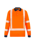 Syzmik Unisex Hi Vis X Back NSW Rail Long Sleeve Polo-(ZH690)