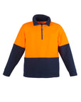 Syzmik Unisex Hi Vis 1/2 Zip Polar Fleece Pullover-(ZT460)