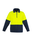 Syzmik Unisex Hi Vis 1/2 Zip Polar Fleece Pullover-(ZT460)