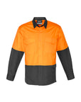 Syzmik Mens Rugged Cooling Hi Vis Long Sleeve Shirt-(ZW128)