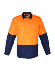Syzmik Mens Rugged Cooling Hi Vis Long Sleeve Shirt-(ZW128)