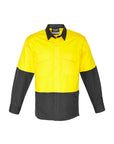 Syzmik Mens Rugged Cooling Hi Vis Long Sleeve Shirt-(ZW128)
