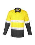 Syzmik Mens Rugged Cooling HI Vis Taped Long Sleeve Shirt- (ZW129)