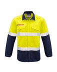 Syzmik Mens Red Flame Hi Vis Shirt - Hoop Taped-(ZW132)