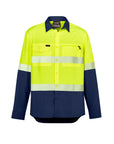 Syzmik Mens Hi Vis Outdoor Segmented Tape Long Sleeve Shirt-(ZW470)