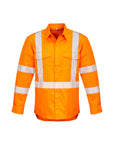 Syzmik Mens Hi Vis X Back Taped Long Sleeve Shirt -(ZW690)