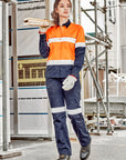 Syzmik Womens Hi Vis Spliced Industrial Shirt - Hoop Taped (ZWL123)