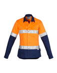 Syzmik Womens Hi Vis Spliced Industrial Shirt - Hoop Taped (ZWL123)