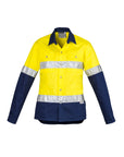 Syzmik Womens Hi Vis Spliced Industrial Shirt - Hoop Taped (ZWL123)