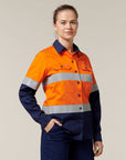 Hard Yakka L/Sl Hi Vis L/Weight 2 Tone Ventilated Shirt W/Tape (Y08805)