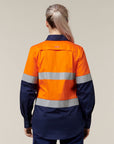 Hard Yakka L/Sl Hi Vis L/Weight 2 Tone Ventilated Shirt W/Tape (Y08805)