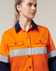 Hard Yakka L/Sl Hi Vis L/Weight 2 Tone Ventilated Shirt W/Tape (Y08805)