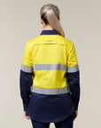 Hard Yakka L/Sl Hi Vis L/Weight 2 Tone Ventilated Shirt W/Tape (Y08805)