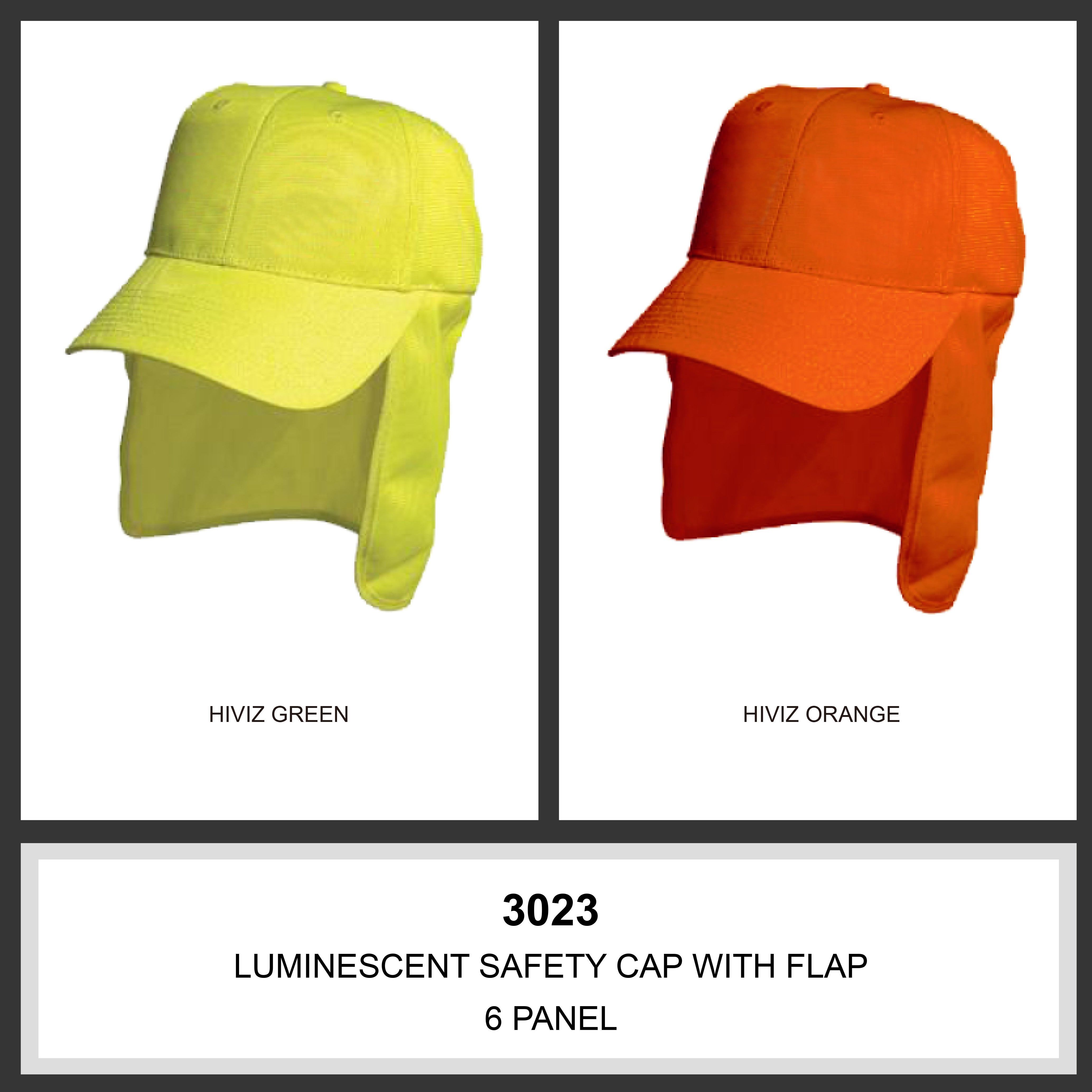 Headwear Luminescent Safety Cap With Flap (3023)