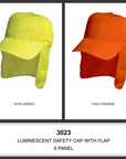 Headwear Luminescent Safety Cap With Flap (3023)
