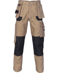 DNC Duratex Cotton Duck Weave Tradies Cargo Pants with twin holster tool pocket - knee pads not included-(3337)