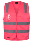 JB's Wear HI VIS (D+N) Zip Safety Vest (6DNSZ)