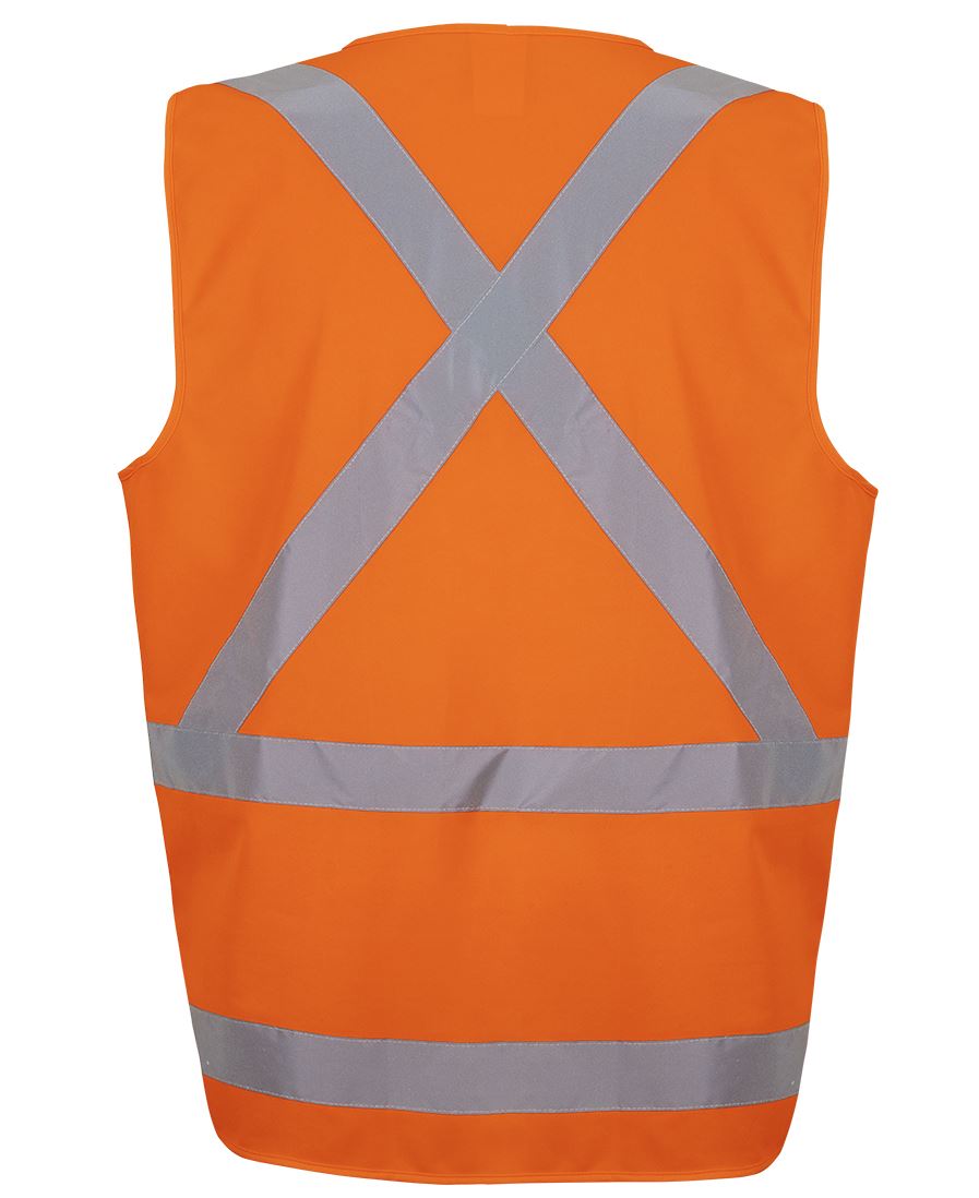 JB&#39;s Wear NSW/QLD Rail (D+N) Zip X-Back  Safety Vest-(6DVQV)