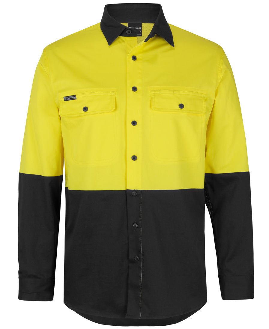 JB&#39;s Wear Hi Vis L/S Stretch Work Shirt (6HSWL)