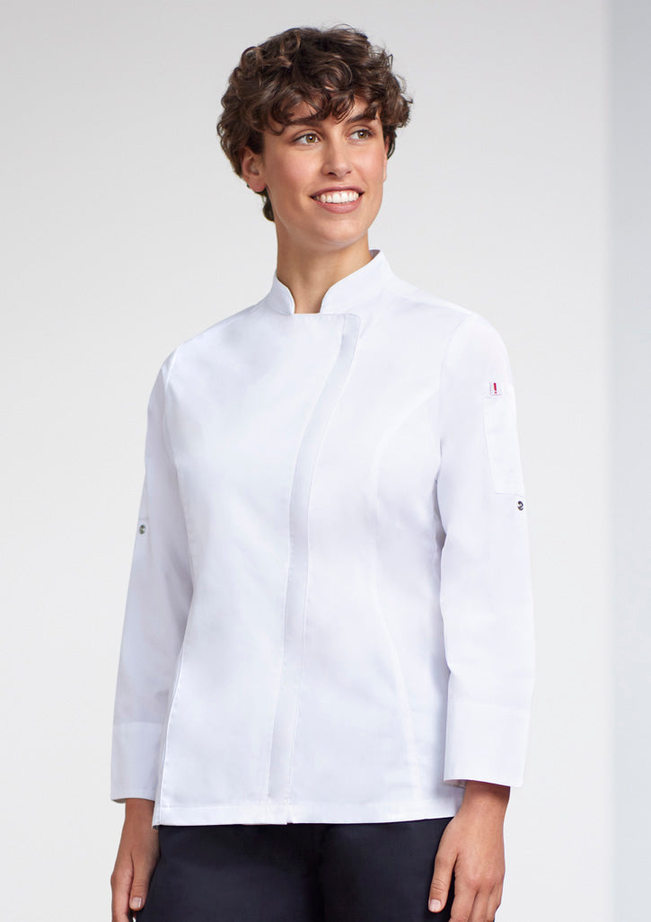 Biz Collection Womens Alfresco Long Sleeve Chef Jacket-(CH330LL)