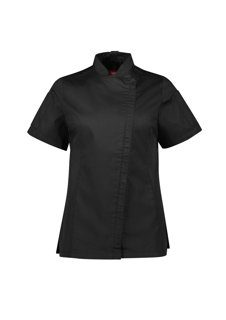 Biz Collection Womens Alfresco Short Sleeve Chef Jacket-(CH330LS)