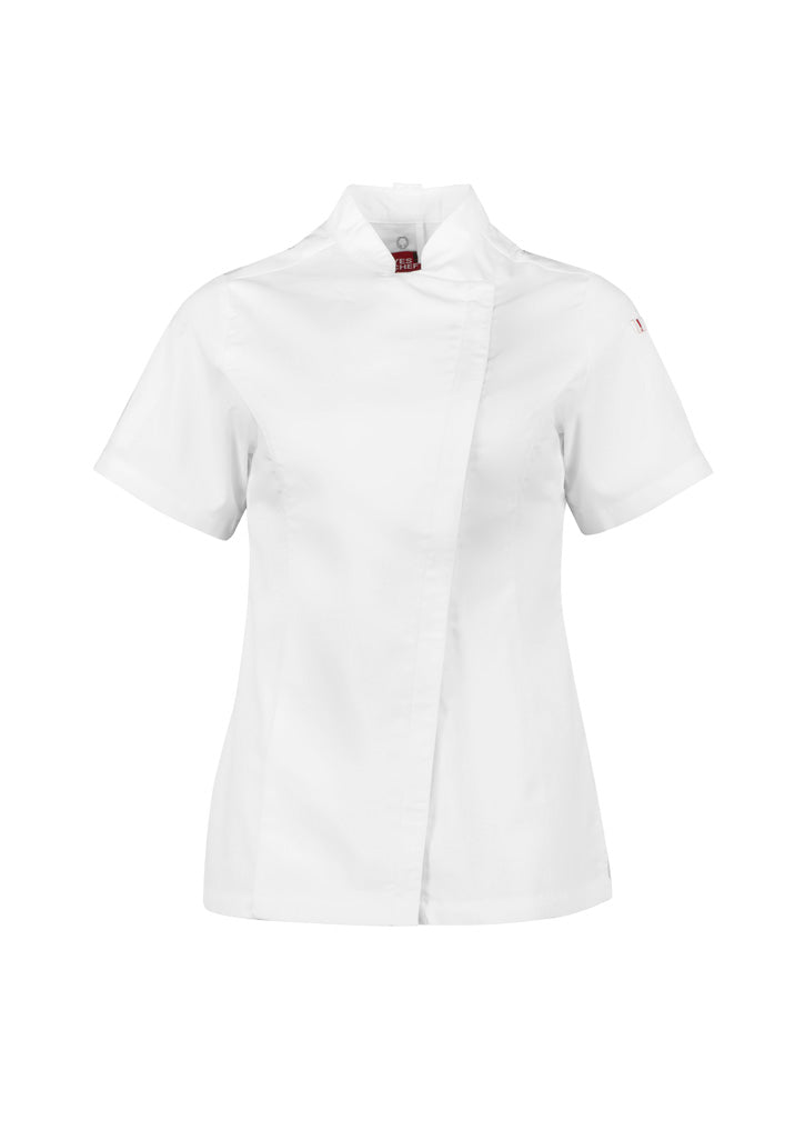 Biz Collection Womens Alfresco Short Sleeve Chef Jacket-(CH330LS)