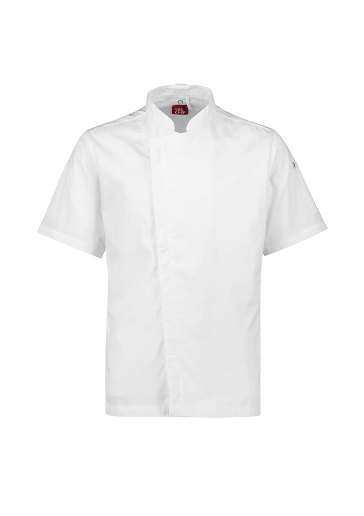 Biz Collection Mens Alfresco Short Sleeve Chef Jacket-(CH330MS)