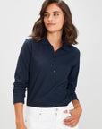 Biz Collection Womens Crew Long Sleeve Polo  (P400LL)