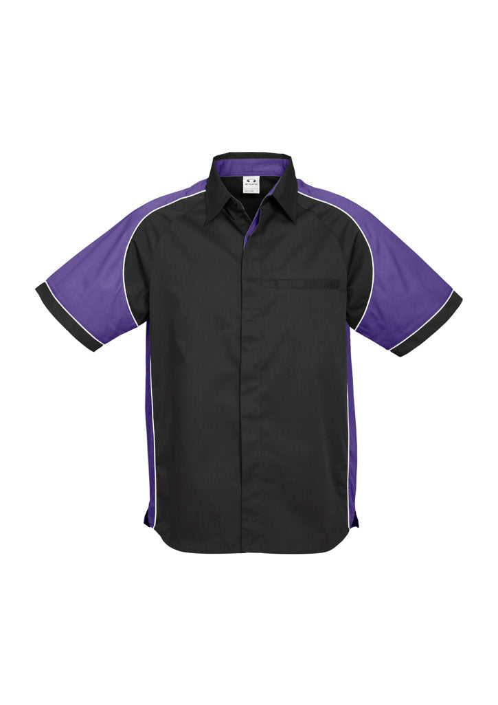 Biz Collection Mens Nitro Short Sleeve Shirt (S10112)-Clearance