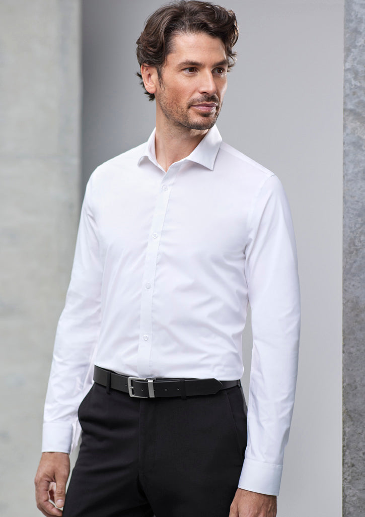Biz Collection Mens Mason Tailored Long Sleeve Shirt-(S335ML)