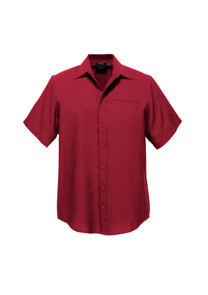 Biz Collection Mens Plain Oasis Short Sleeve Shirt (SH3603)-Clearance