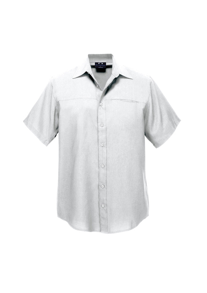 Biz Collection Mens Plain Oasis Short Sleeve Shirt (SH3603)-Clearance