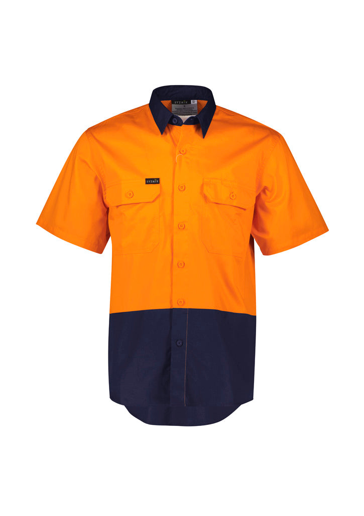 Syzmik Mens Hi Vis Short Sleeve Shirt -(ZW115)