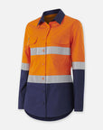 King Gee Women's Workcool Vented Spliced Shirt Taped L/S -(K44227)